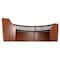 Linea Italia Curved Reception Desk 3 Units, Clear Panel, 143 inW x 71 inD, Cherry ZUC317 - alternate 6
